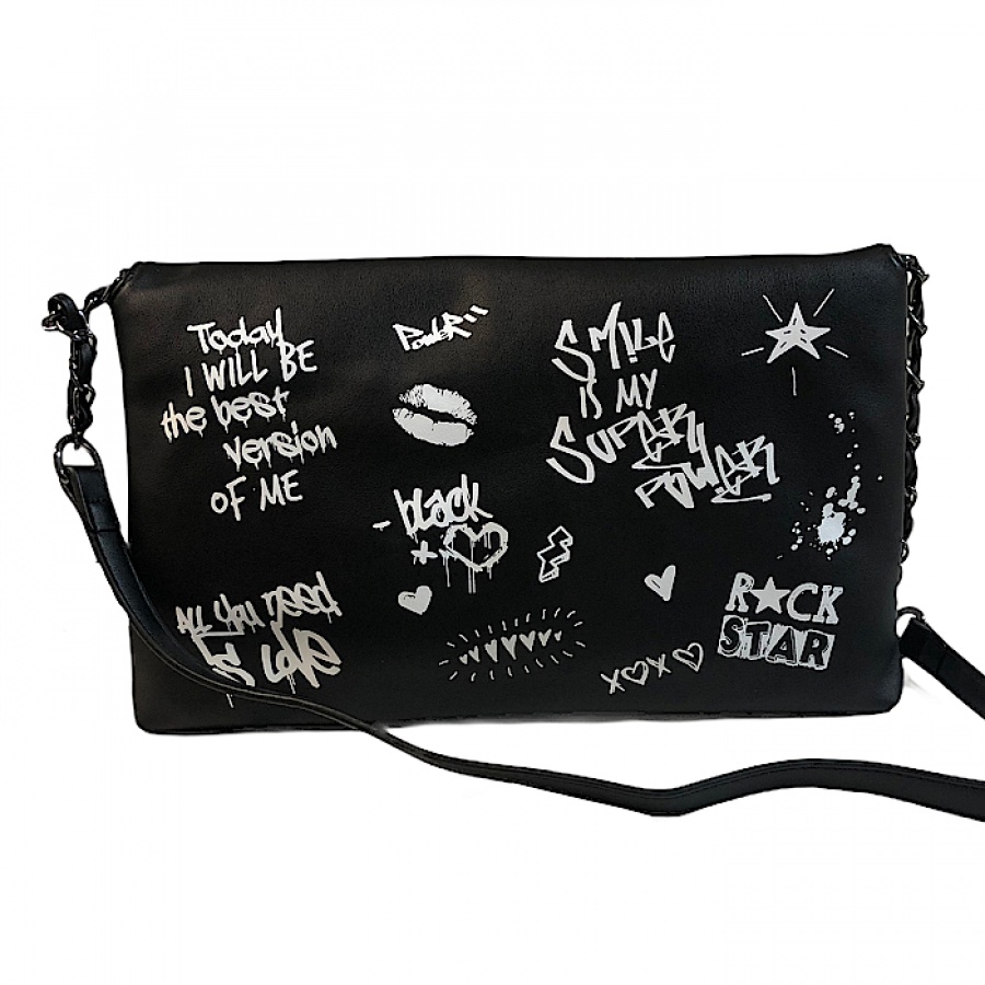 POCHETTE GRAFFITI IMPERFEZIONE BLACK